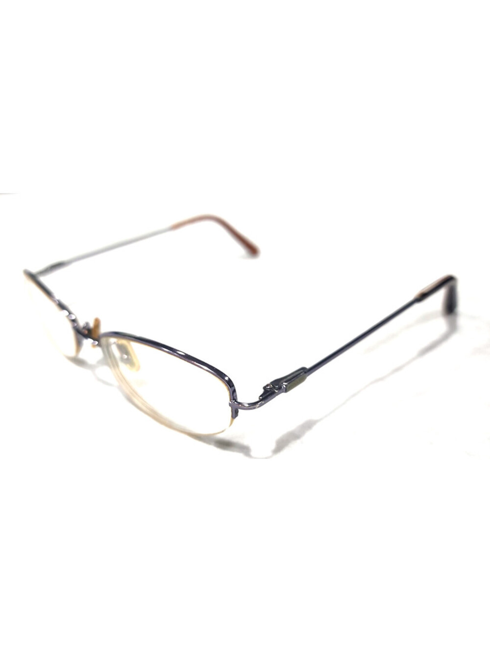 Coach Nadine 120 Small Silver Oval Half Rim Eyeglasses 52-17 135